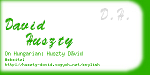 david huszty business card